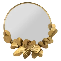 Miroir rond en laiton et miroir d25cm - Belisama