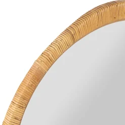 Miroir rond en rotin d87cm - Rotin