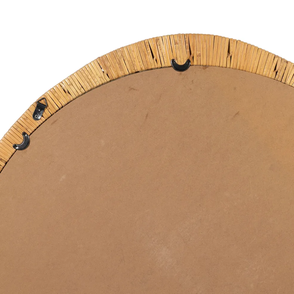 Miroir rond en rotin d87cm - Rotin