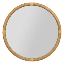 Miroir rond en rotin d80cm - Tamba