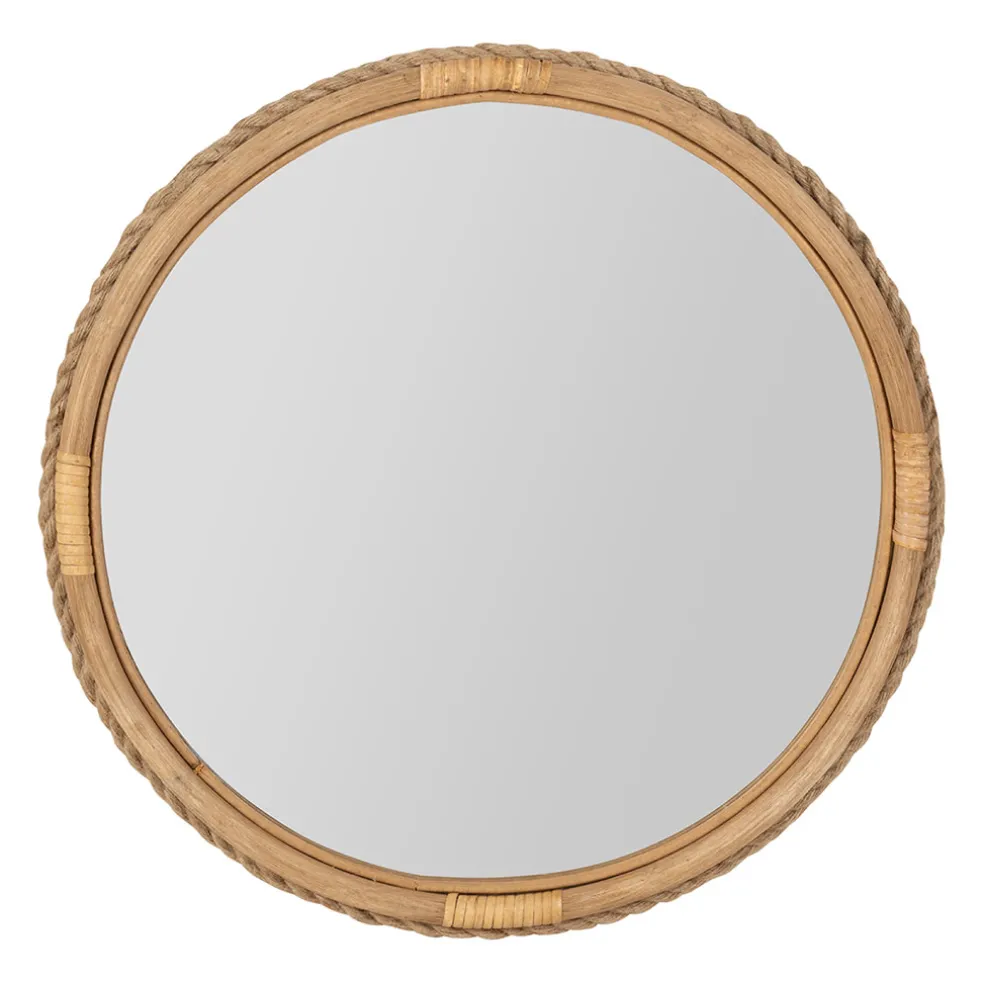 Miroir rond en sapin d53cm - Trappeur