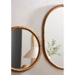 Miroir rond en sapin d53cm - Trappeur