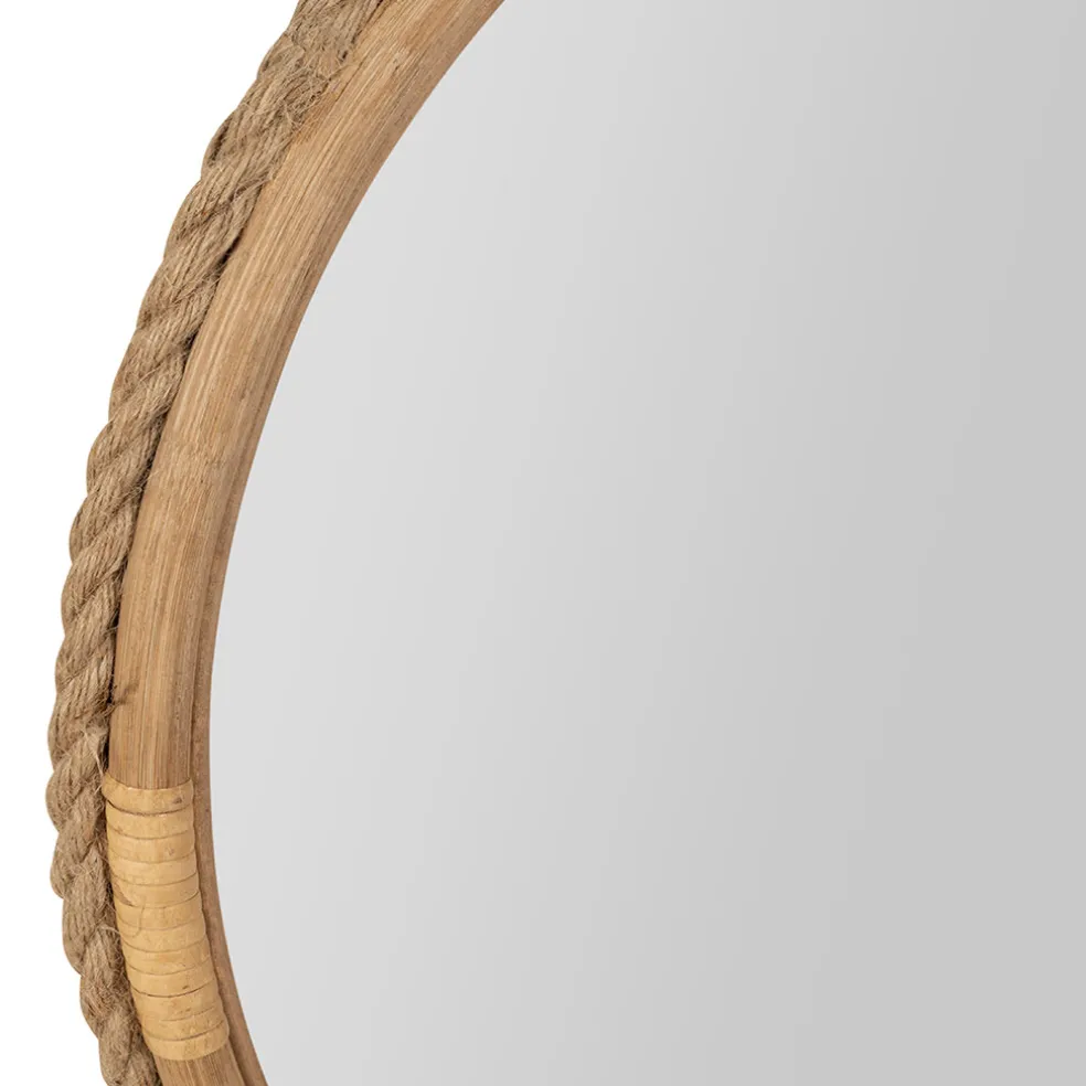 Miroir rond en sapin d53cm - Trappeur