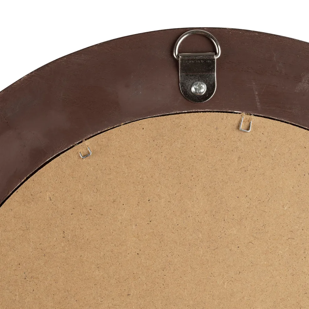 Miroir rond oeil de sorciere noir et doré d33cm - Aureol