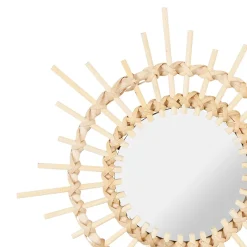 Miroir rotin naturel d25cm