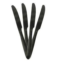 Ménagère 16 pièces noir en acier inoxydable