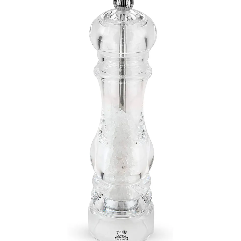 Moulin à sel nancy en acrylique transparent 22cm