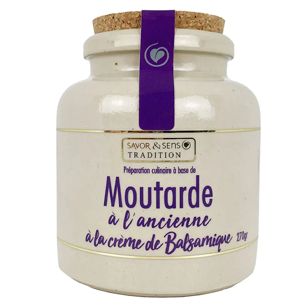 Moutarde à l'ancienne et vinaigre balsamique noir