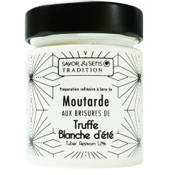 Moutarde aux brisures de truffe blanche (pot blanc)