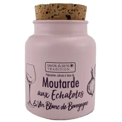 Moutarde aux échalotes et vin blanc de bourgogne 130ml