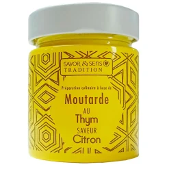 Moutarde saveur thym & citron (pot jaune)