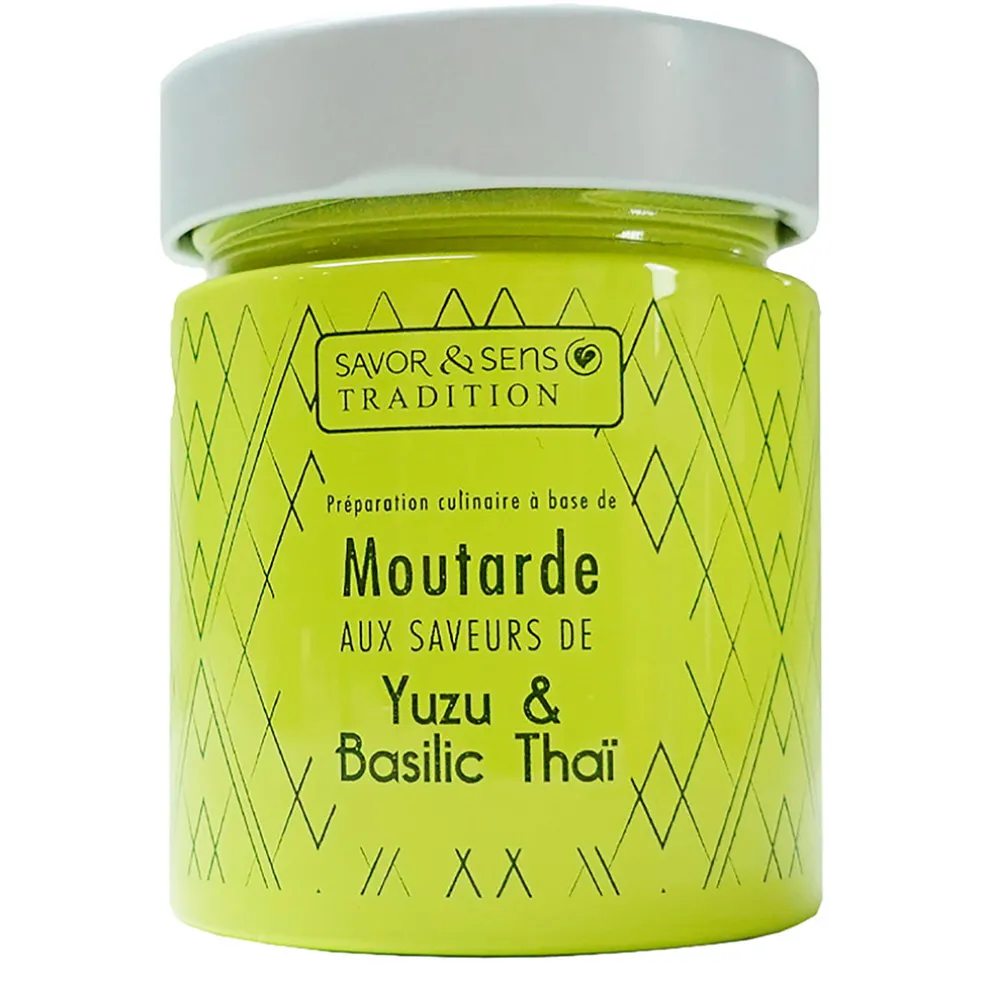Moutarde saveur yuzu et basilic thai