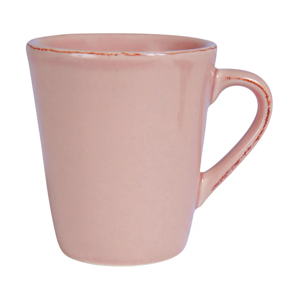 Mug americain en faïence rose