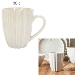 Mug en céramique beige 30cl - Vlora