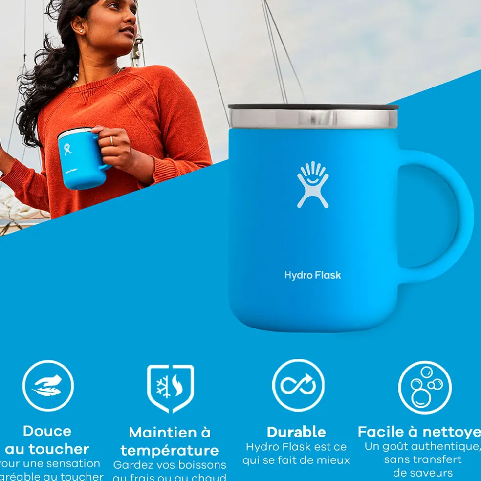 Mug isotherme avec poignée vert agave 355ml