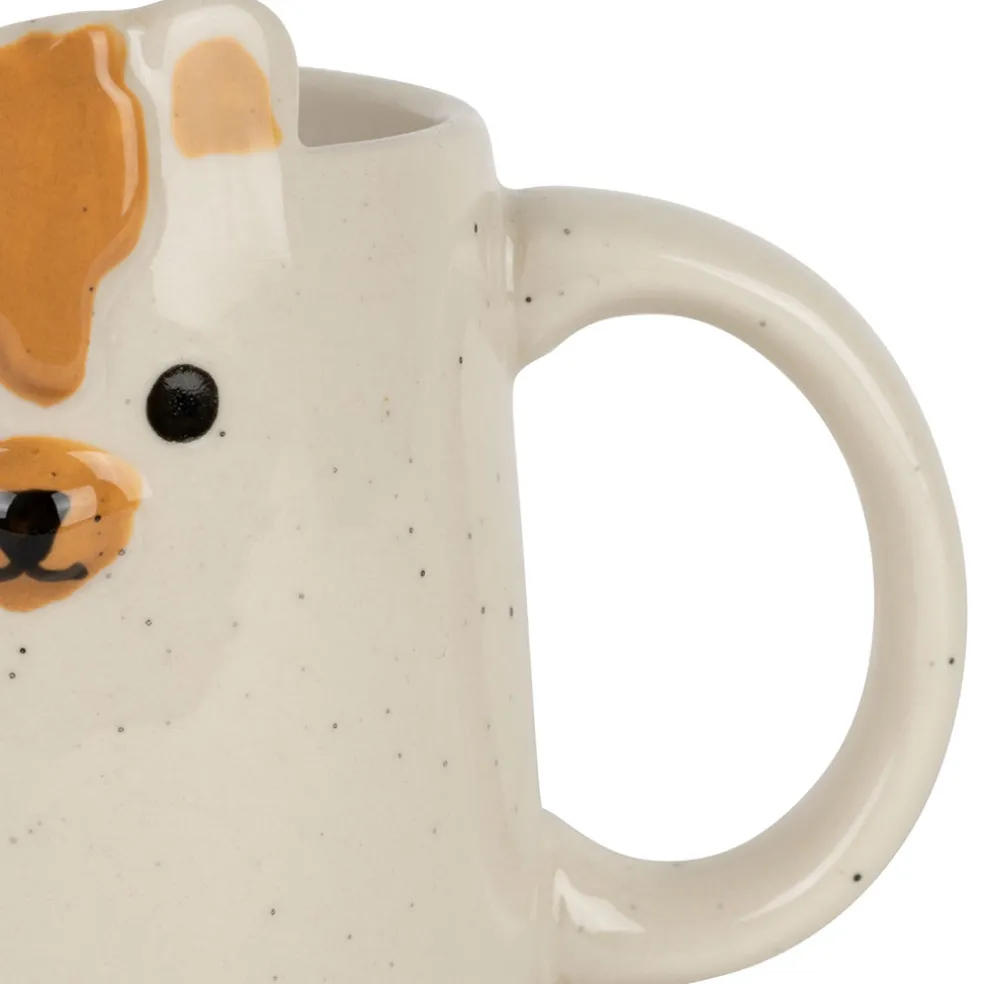 Mug lion en grès blanc 35cl - Zawadi