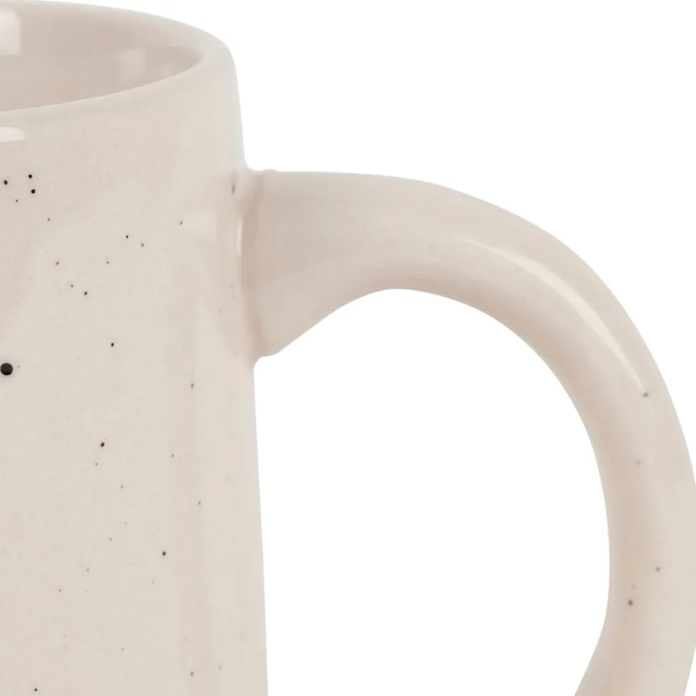 Mug Mamie en grès blanc moucheté 35cl - Bonheur Étoilé