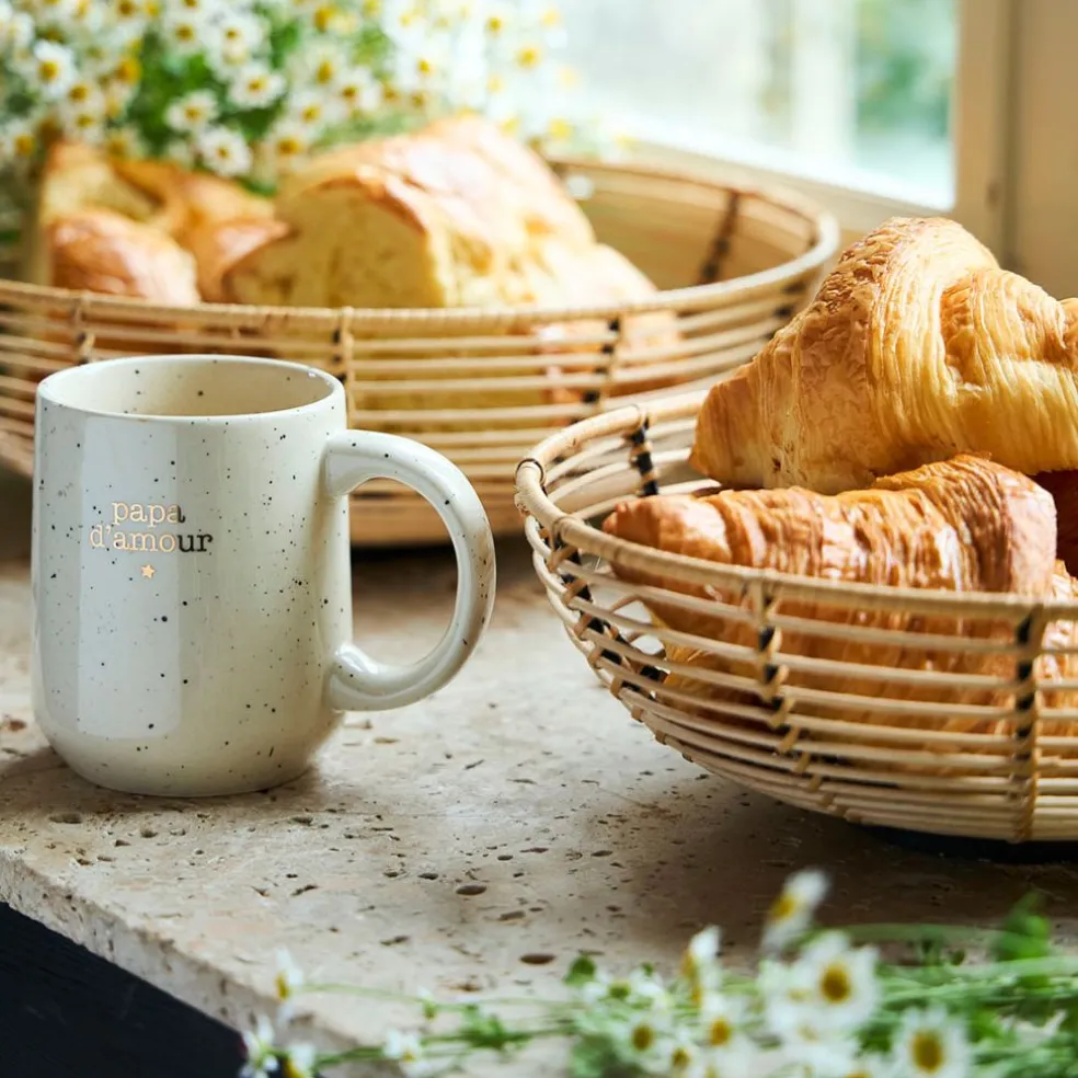 Mug papa en grès blanc 38cl - Beezz