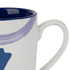 Mugs x2 bleu et parme 37.5cl en porcelaine - funny