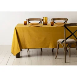 Nappe corino cumin 320x160cm coton lavé 170g/m2