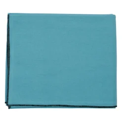 Nappe corino turquoise 160x160cm coton lavé 170g/m2