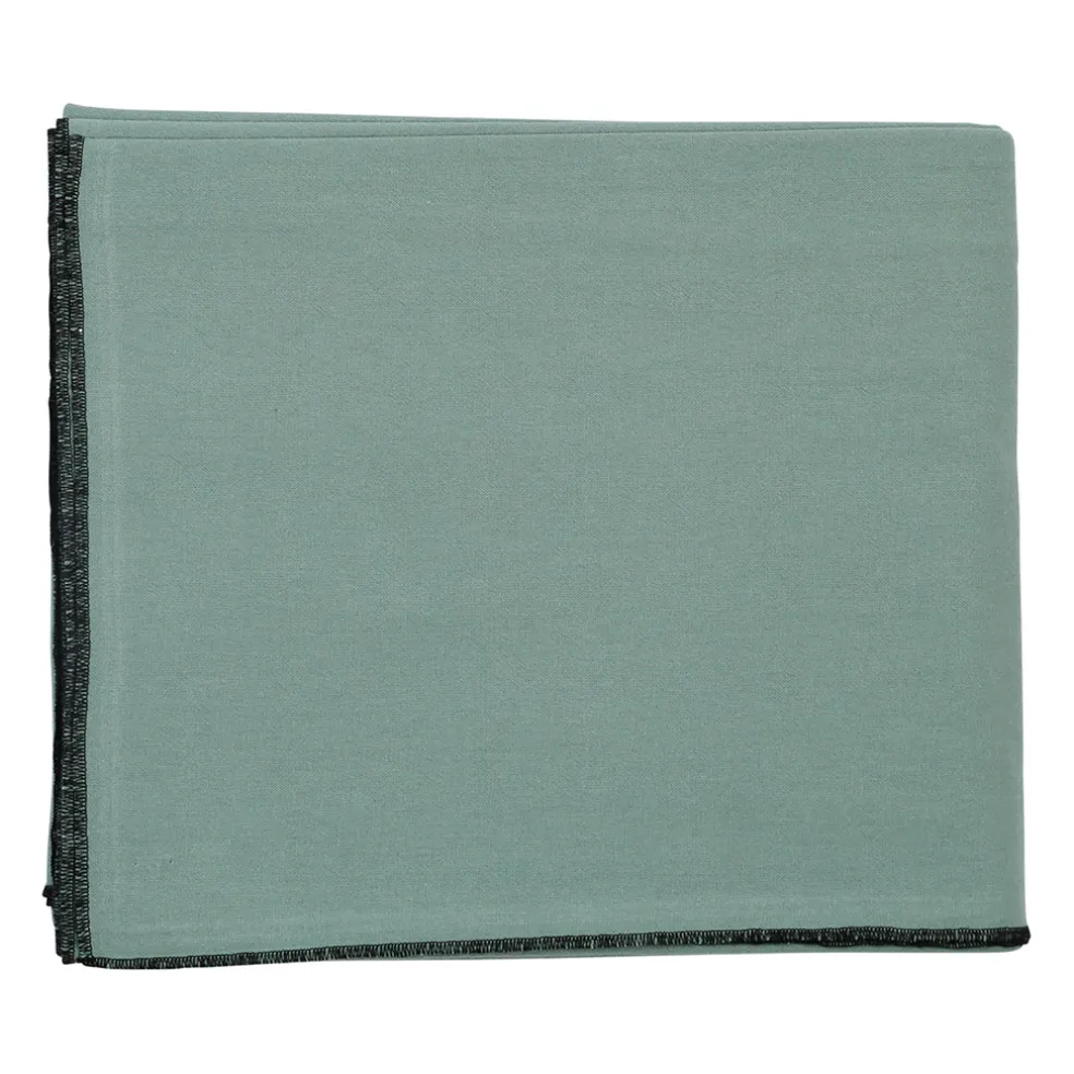 Nappe corino vert d'eau 320x160cm coton lavé 170g/m2