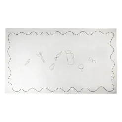 Nappe en coton écru 250x145cm - P'tit légumes