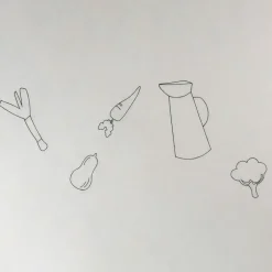 Nappe en coton écru 250x145cm - P'tit légumes