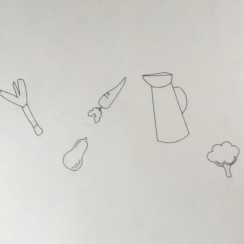 Nappe en coton écru 250x145cm - P'tit légumes