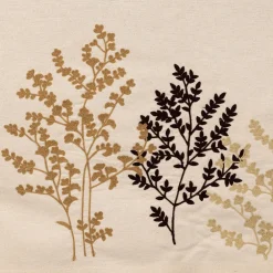 Nappe en coton ecru avec broderies 160x160cm - Adelie