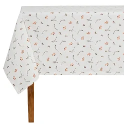 Nappe en coton rose et vert 250x160cm - Louise
