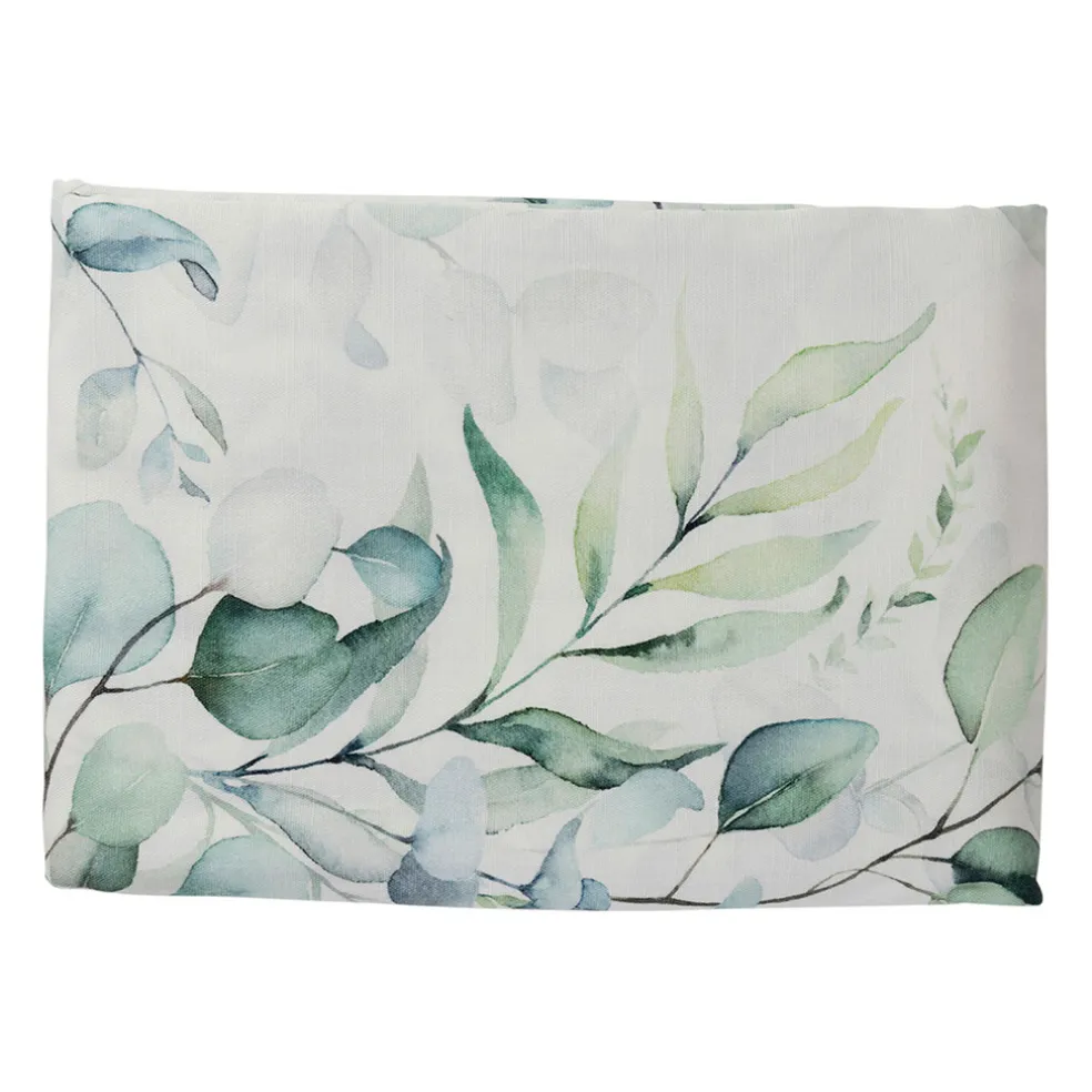 Nappe en coton vert 160x160cm - Eucalyptus