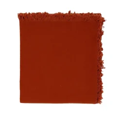 Nappe Nalia terracotta 160X160cm en coton