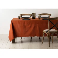 Nappe Nalia terracotta 160X160cm en coton