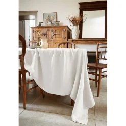 Nappe rectangle en lin lavé craie 170x250cm - Soline