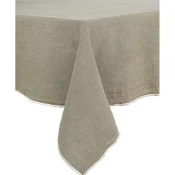 Nappe venise naturel 160x160cm en lin lave