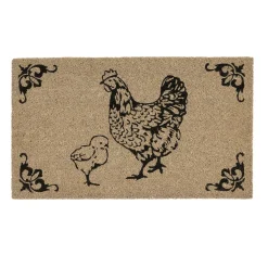 Paillasson basse cour en coco naturel 73x43cm