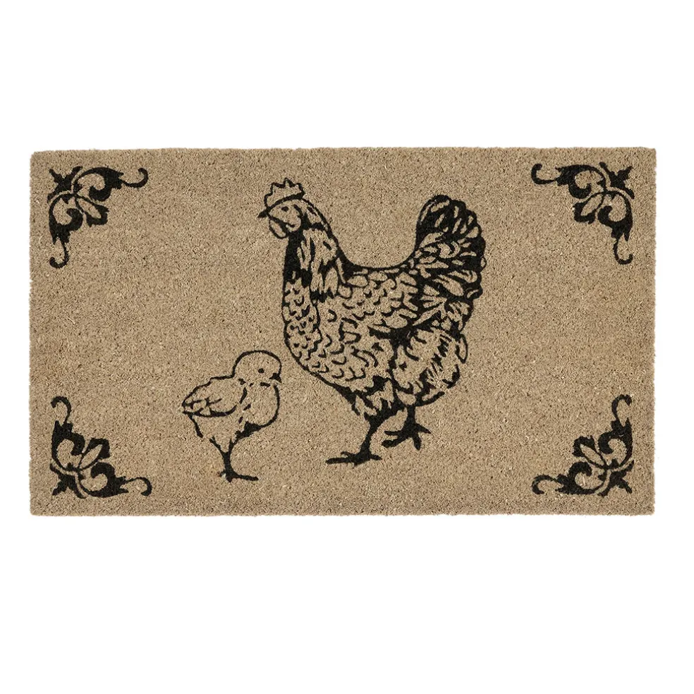 Paillasson basse cour en coco naturel 73x43cm