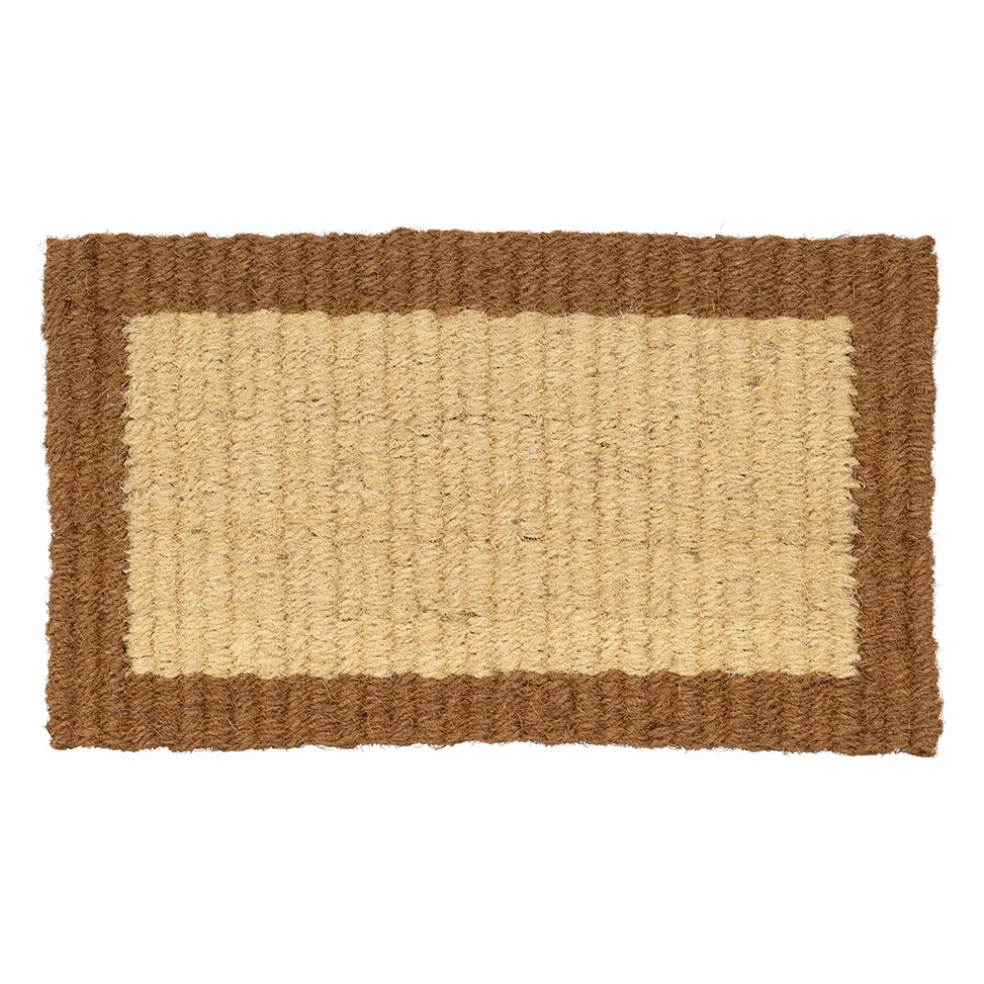 Paillasson en coco naturel et brun 73x43cm - Retro