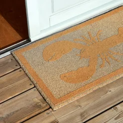 Paillasson homard en coco naturel 73x43cm - Homard