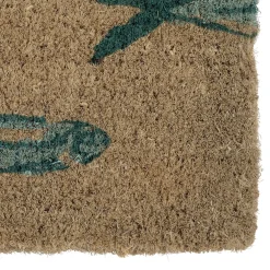 paillasson rivière de poisson bleu 73x43cm