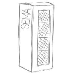 Paille avec brosse x4 dilacia h15.5cm en verre borosilicate