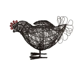 Panier coq en fer noir - Campagne