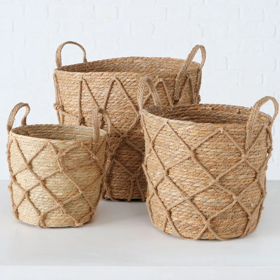 Panier en zostère naturel 33x33cm - Katunia