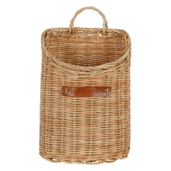 Panier mural cuisine tradition naturel en rotin