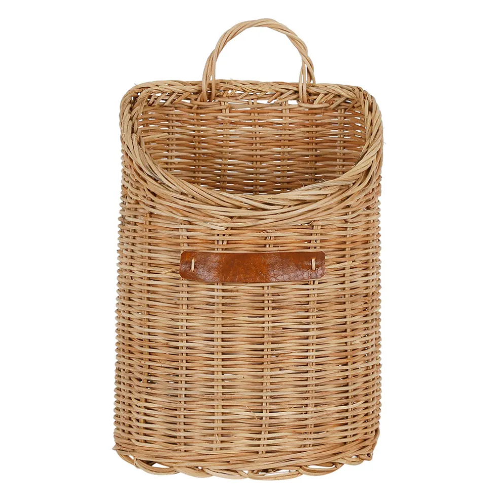 Panier mural cuisine tradition naturel en rotin