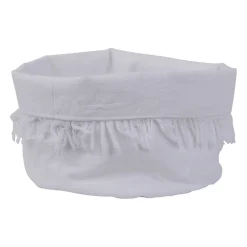 Panière à pain en coton blanc d18cm - Nalia