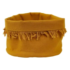 Panière à pain en coton cumin d18cm - Nalia