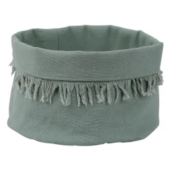 Panière à pain en coton vert d'eau d18cm - Nalia