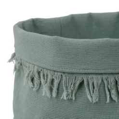 Panière à pain en coton vert d'eau d18cm - Nalia